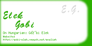 elek gobi business card